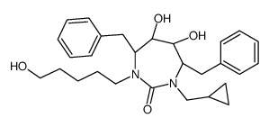 (4R,5S,6S,7R)-4,7-dibenzyl-1-(cyclopropylmethyl)-5,6-dihydroxy-3-(5-hydroxypentyl)-1,3-diazepan-2-one Structure