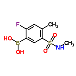 (2-fluoro-4-methyl-5-(N-methylsulfamoyl)phenyl)boronic acid结构式