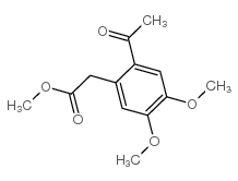 2-(2-乙酰基-4,5-二甲氧基苯基)乙酸甲酯结构式