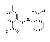 4,4'-dimethyl-2,2'-disulfanediyl-bis-benzoyl chloride Structure