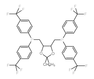 (+)-o-isopropylidene-2,3-dihydroxy-1,4-bis[bis(4-trifluoromethylphenyl)phosphino]butane Structure
