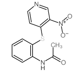 N-[2-(3-nitropyridin-4-yl)sulfanylphenyl]acetamide结构式