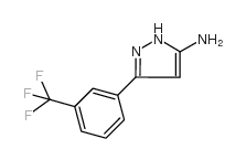 5-(3-三氟甲基-苯基)-2H-吡唑-3-基胺结构式