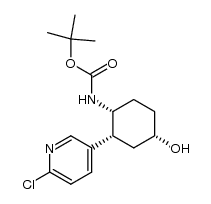 (-)-tert-butyl N-[(1R,2R,4S)-2-(6-chloropyridin-3-yl)-4-hydroxycyclohexyl]carbamate Structure