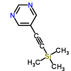 5-((Trimethylsilyl)ethynyl)pyrimidine Structure