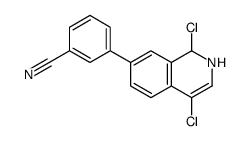 3-(1,4-dichloro-1,2-dihydroisoquinolin-7-yl)benzonitrile structure