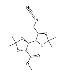 methyl 6-azido-6-deoxy-2,3:4,5-di-O-isopropylidene-D-galactonate Structure