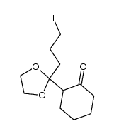 2-(2-(3-iodopropyl)-1,3-dioxolan-2-yl)cyclohexanone Structure