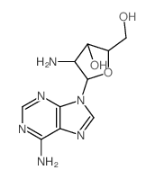 Adenine,9-(2-amino-2-deoxy-a-D-xylofuranosyl)- (8CI)结构式