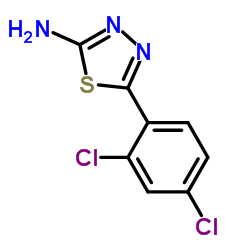 2-氨基-5-(2,4-二氯苯基)-1,3,4-噻二唑结构式