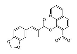 (7-nitroquinolin-8-yl) (E)-3-(1,3-benzodioxol-5-yl)-2-methylprop-2-enoate Structure