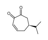 3-Cycloheptene-1,2-dione,6-(1-methylethyl)-,(6S)-(9CI)结构式