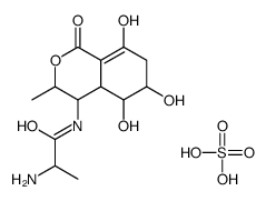2-amino-N-(5,6,8-trihydroxy-3-methyl-1-oxo-3,4,4a,5,6,7-hexahydroisochromen-4-yl)propanamide,sulfuric acid Structure