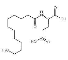 L-Glutamic acid,N-(1-oxododecyl)- Structure