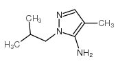 1-异丁基-4-甲基-1H-吡唑-5-胺盐酸盐结构式