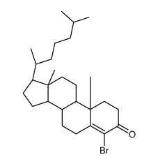 (8S,9S,10R,13R,14S,17R)-4-bromo-10,13-dimethyl-17-[(2R)-6-methylheptan-2-yl]-1,2,6,7,8,9,11,12,14,15,16,17-dodecahydrocyclopenta[a]phenanthren-3-one结构式