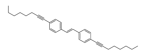 1-oct-1-ynyl-4-[2-(4-oct-1-ynylphenyl)ethenyl]benzene结构式