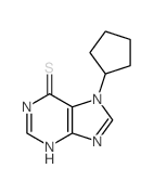 7-cyclopentyl-3H-purine-6-thione结构式