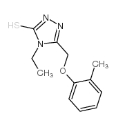 4-乙基-5-[(2-甲基苯氧基)甲基]-4H-1,2,4-噻唑-3-硫醇结构式