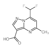 7-二氟甲基-5-甲基-吡唑并-[1,5-a]嘧啶-3-羧酸结构式