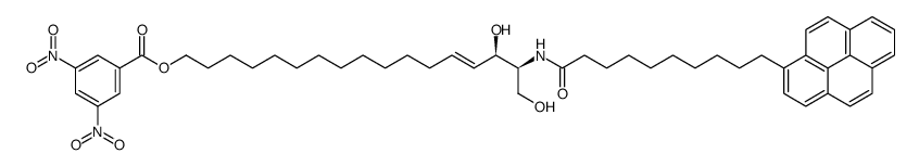 (15R,16S,E)-15,17-dihydroxy-16-(10-(pyren-1-yl)decanamido)heptadec-13-en-1-yl 3,5-dinitrobenzoate Structure
