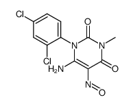 6-amino-1-(2,4-dichlorophenyl)-3-methyl-5-nitroso-2,4(1H,3H)-pyrimidinedione Structure