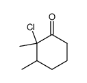 2-chloro-2,3-dimethylcyclohexan-1-one结构式