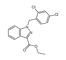 1-(2,4-dichloro-benzyl)-1H-indazole-3-carboxylic acid ethyl ester Structure