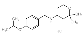 2,2-dimethyl-N-[(4-propan-2-yloxyphenyl)methyl]oxan-4-amine,hydrochloride Structure