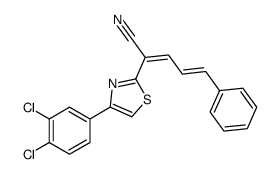 (2Z,4E)-2-[4-(3,4-Dichlorophenyl)-1,3-thiazol-2-yl]-5-phenyl-2,4- pentadienenitrile Structure