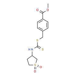 methyl 4-((((1,1-dioxidotetrahydrothiophen-3-yl)carbamothioyl)thio)methyl)benzoate结构式