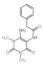 Benzeneacetamide,N-(6-amino-1,2,3,4-tetrahydro-1,3-dimethyl-2,4-dioxo-5-pyrimidinyl)-结构式