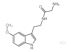 2-amino-N-[2-(5-methoxy-1H-indol-3-yl)ethyl]acetamide hydrochloride结构式
