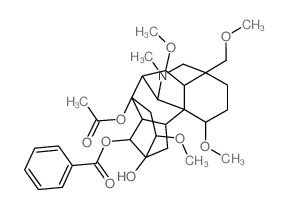 Aconitane-8,13,14-triol,1,6,16-trimethoxy-4-(methoxymethyl)-20-methyl-, 8-acetate 14-benzoate, (1a,6a,14a,16b)- Structure