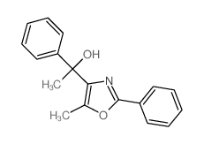 1-(5-methyl-2-phenyl-1,3-oxazol-4-yl)-1-phenyl-ethanol结构式