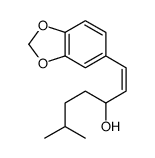 6-Methyl-1-(3,4-methylenedioxyphenyl)-1-hepten-3-ol结构式