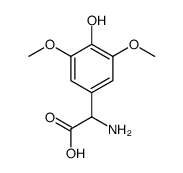 氨基-(4-羟基-3,5-二甲氧基-苯基)-乙酸结构式