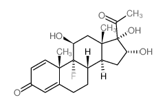 Pregna-1,4-diene-3,20-dione, 9-fluoro-11.beta., 16.alpha.,17-trihydroxy- structure