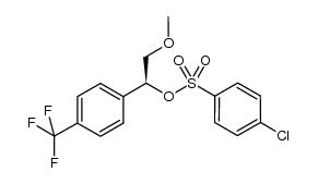 (S)-2-methoxy-1-(4-(trifluoromethyl)phenyl)ethyl 4-chlorobenzenesulfonate Structure