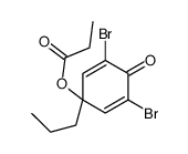 (3,5-dibromo-4-oxo-1-propylcyclohexa-2,5-dien-1-yl) propanoate结构式