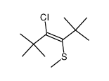 (E)-2,2,5,5-tetramethyl-3-(methylthio)-4-chloro-3-hexene结构式