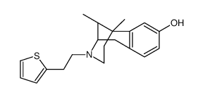 6,11-dimethyl-3-(2-(thiophen-2-yl)ethyl)-1,2,3,4,5,6-hexahydro-2,6-methanobenzo[d]azocin-8-ol结构式