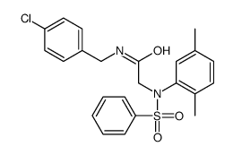 2-[N-(benzenesulfonyl)-2,5-dimethylanilino]-N-[(4-chlorophenyl)methyl]acetamide Structure