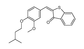 2-[[3-methoxy-4-(3-methylbutoxy)phenyl]methylidene]-1-benzothiophen-3-one Structure