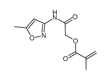 2-[(5-methylisoxazol-3-yl)amino]-2-oxo-ethyl methacrylate Structure