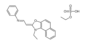 ethyl 3-ethyl-2-[2-(phenylamino)vinyl]naphth[1,2-d]oxazolium sulphate结构式