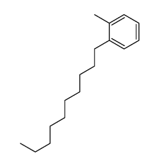 1-decyl-2-methylbenzene结构式