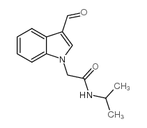 2-(3-甲酰基-吲哚-1-基)-N-异丙基-乙酰胺结构式