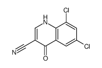 6,8-二氯-1,4-二氢-4-氧代-3-喹啉甲腈结构式