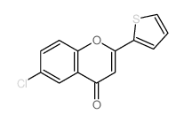 6-chloro-2-thiophen-2-yl-chromen-4-one Structure